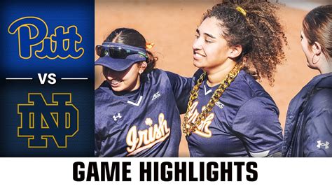 Pitt Vs Notre Dame Softball Highlights 2023 Game 3 Youtube