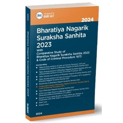 Taxmann S Bharatiya Nagarik Suraksha Sanhita Bare Act Bnss