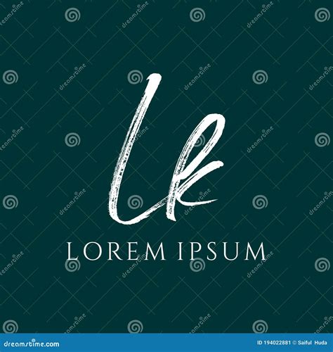 Letter Lk Simple Monogram Logo Icon Design Stock Vector Illustration