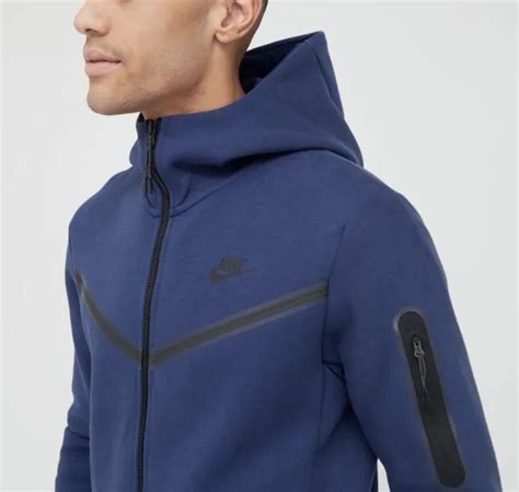 Nike Sportswear Tech Fleece Men Full Zip Hoodie Midnight Navy Size