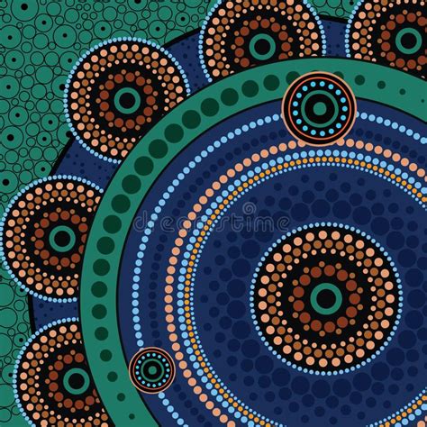 Fondo Aborigen Del Vector Del Arte Del Punto Ilustración del Vector