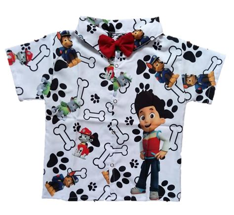 Camisa Infantil Tem Tica Menino Patrulha Canina Ryder No Elo Tati