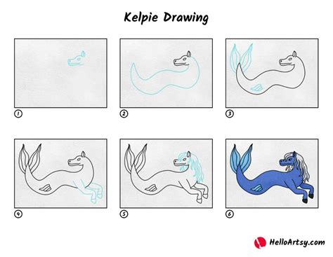 Kelpie Drawing Helloartsy
