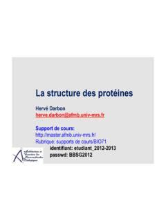 La Structure Des Prot Ines Biologie Univ Mrs Fr Oxydation Pdf Pro