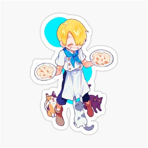 Chibi Sanji Cats Sticker By Covintage19 Redbubble