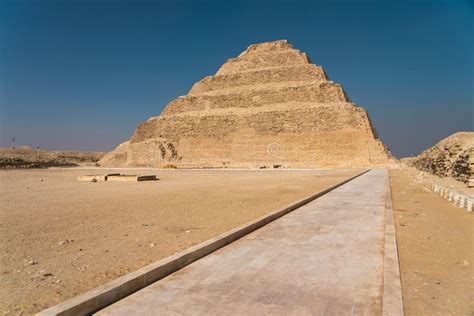 Piramida Djoser Lub Step Pierwszy Piramida Zbudowana W Egypt Saqqara