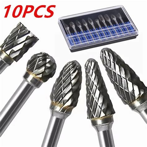 Набор твердосплавных борфрез из карбида вольфрама, 10 шт | AliExpress