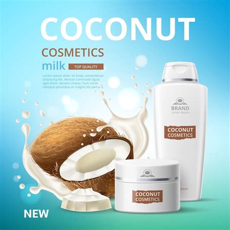 Cosmétique De Noix De Coco Produits De Beauté De Soins De La Peau Bio