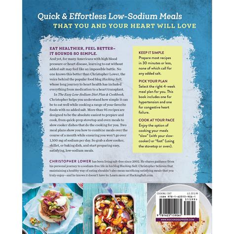 The Easy Low Sodium Diet Plan And Cookbook Quick Fix And Slow Cooker