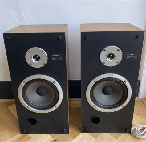 PAIR OF SONY SS E44 Vintage Hi Fi Use Large Bookshelf Loudspeakers 45