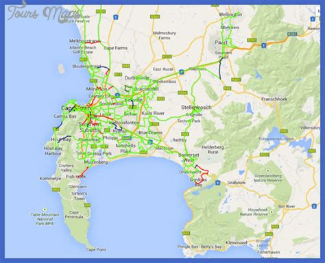 Cape Town Metro Map - ToursMaps.com