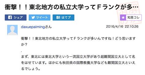 東北地方のfランク大学一覧リスト Fランcom