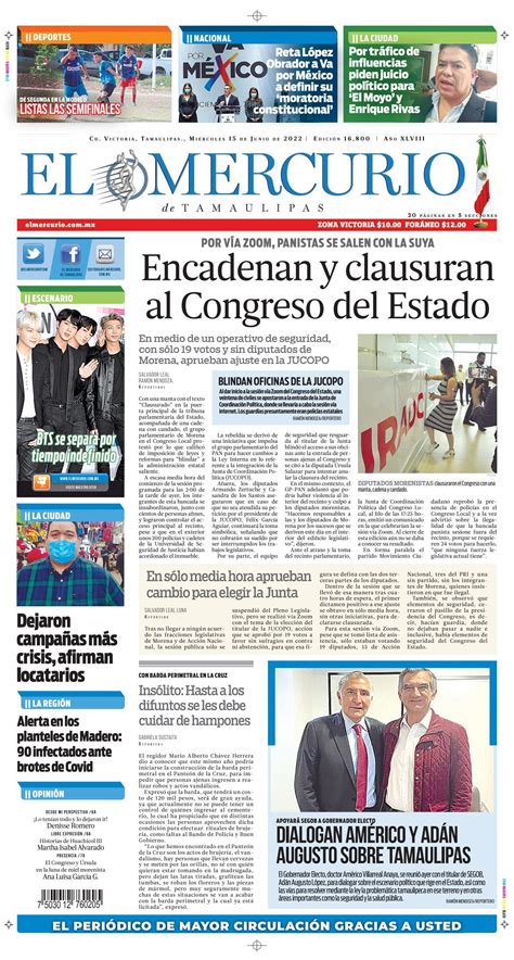 El Mercurio De Tamaulipas 15 De Junio De 2022 By El Mercurio De Tamaulipas Online Issuu