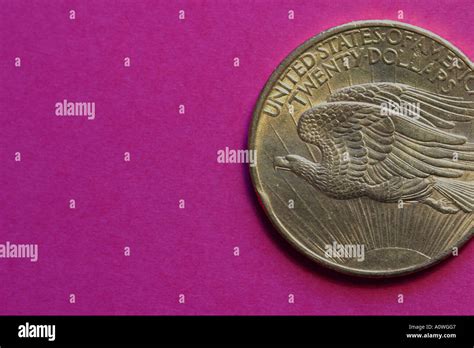 Gold Coin US $20 dollar coin Stock Photo - Alamy