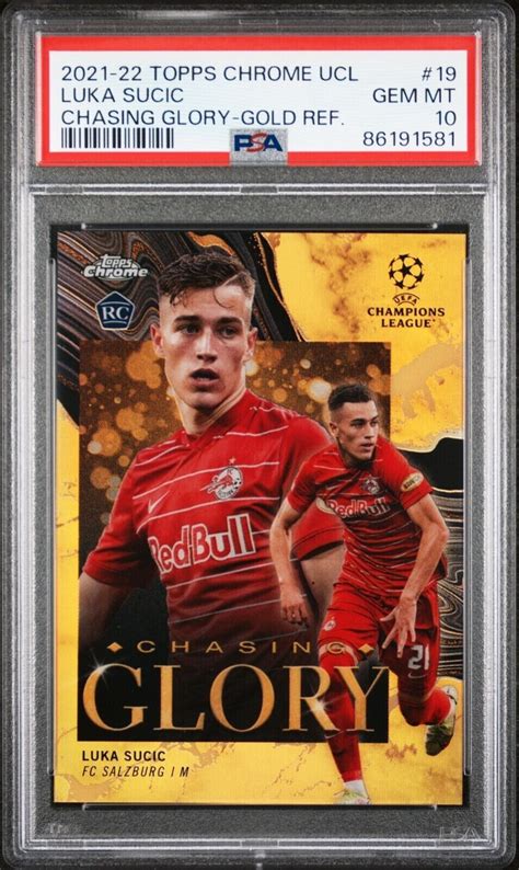 2021 22 Topps Chrome UCL Chasing Glory Gold Refractor CG 19 Luka