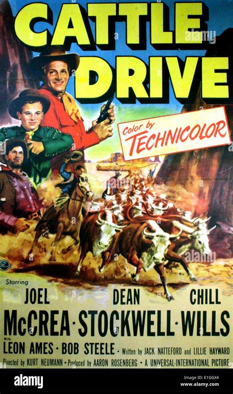 Cattle Drive A 1951 Western Film Starring Joel Mccrea Dean Stockwell