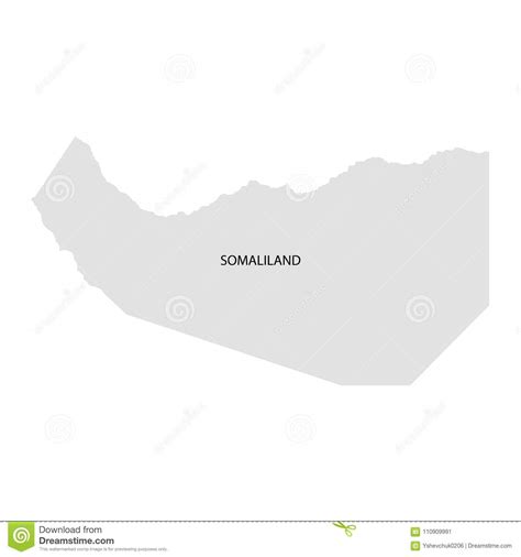 Vector Somaliland Map Outline With Retro Sunburst