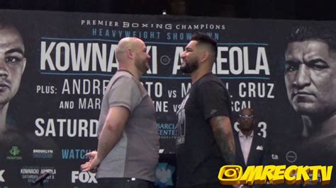 ADAM KOWNACKI VS CHRIS ARREOLA Stare At Each Other Eye To Eye In Face