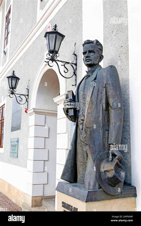 Statue Of Stanislaw Fischer Founder Of The Local Museum In Bochnia