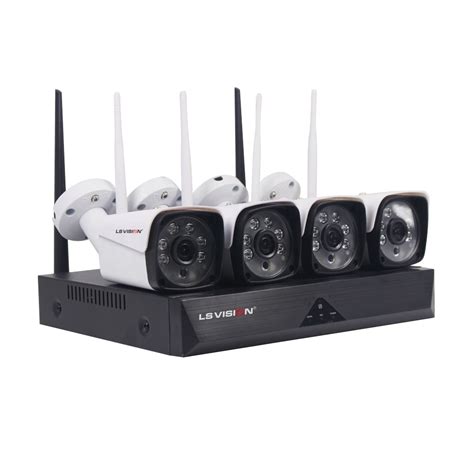 LSVISION LS VISION CCTV 홈 Wi Fi IP 보안 카메라 모션 알람 IR 방수 실외 2 4G 무선 4CH