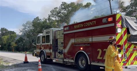 50 Acre Brush Fire In Palm City Contained As Crews Monitor Hot Spots