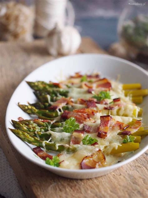 Szparagi Zapiekane Z Serem I Boczkiem Cheesy Asparagus With Bacon