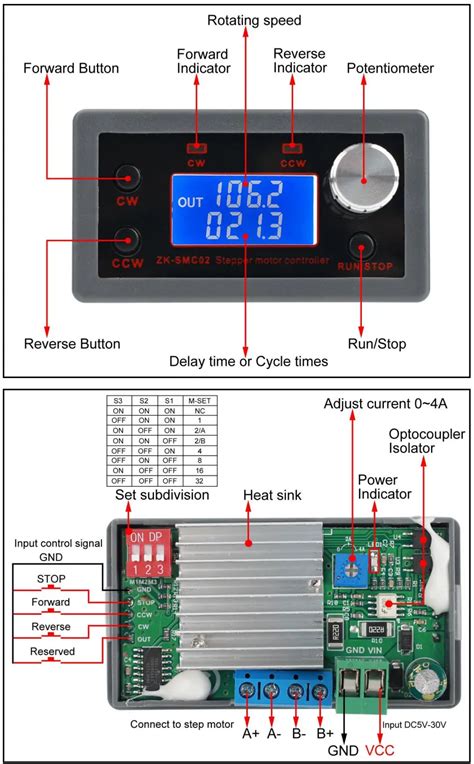 ZK SMC02 CNC Stepper Motor Driver Instructions