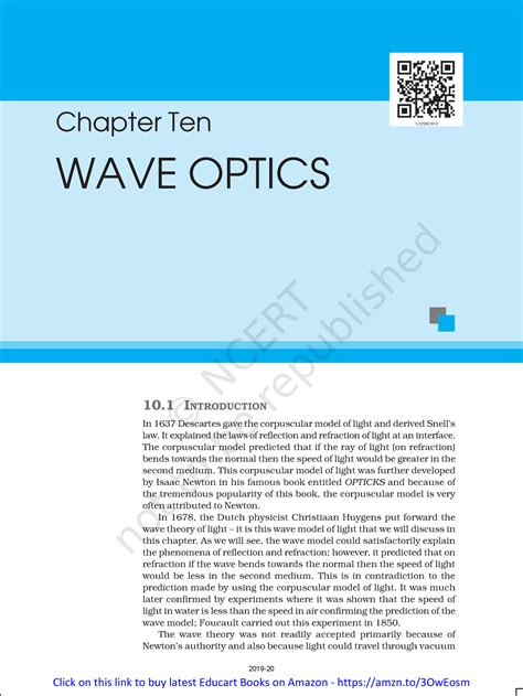 Ch 10 Wave Optics Physics Important Notes Ncert Notes 351