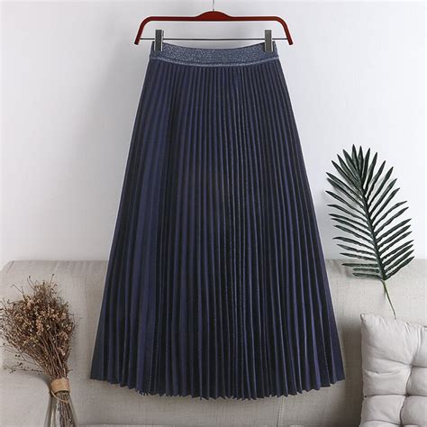 Pleated Skirts 2020 New Autumn Winter Women Skirts High Waist A Line