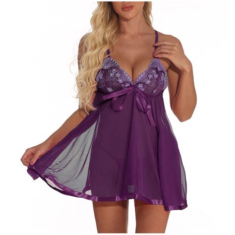 Munlar Floral Lace Women S Lingerie Sheer Sleepwear Strappy Chemise