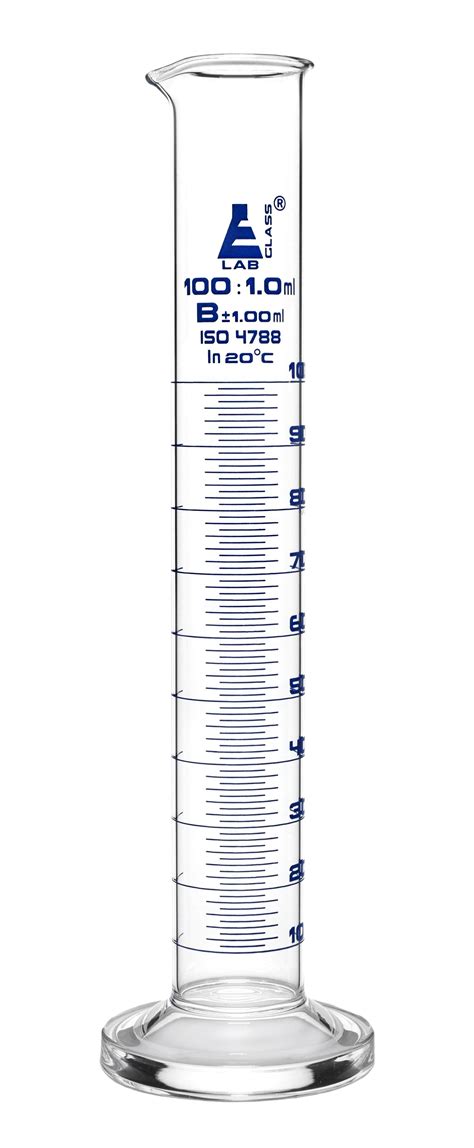 Graduated Cylinder 100ml Class B Tolerance 1 00ml Round Base