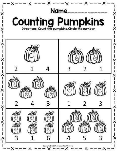 Free Printable Pumpkin Worksheets For Preschoolers And Kindergartners