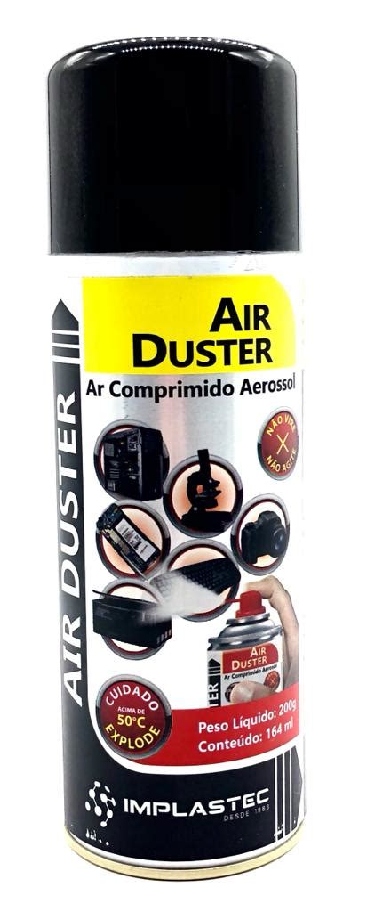 AR COMPRIMIDO AEROSSOL AIR DUSTER 200 GRAMAS 164ML PAAC020012 IMPLASTEC