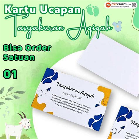 Jual Kartu Ucapan Spesial Tasyakuran Aqiqah Anak Bisa Order