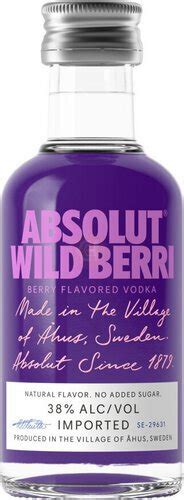 Absolut Wild Berry Vodka Nips 50ml Cork N Bottle Mt Holly Mount