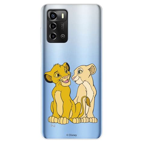 Funda Para Zte Blade A Oficial De Disney Simba Y Nala Silueta El