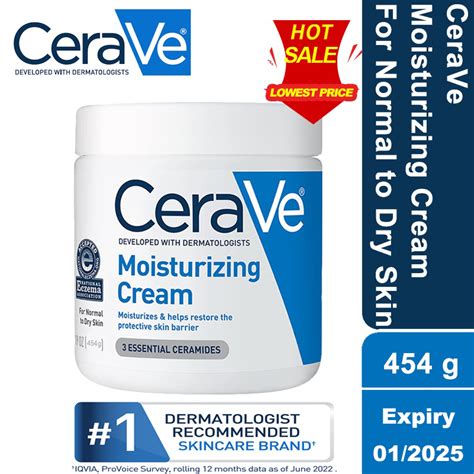 Cerave Moisturizing Cream 454ml Body And Face Moisturizer For Dry