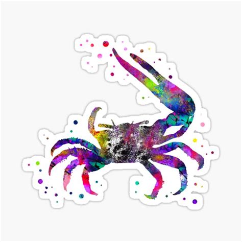 "Fiddler crab, watercolor Fiddler crab" Sticker for Sale by ...