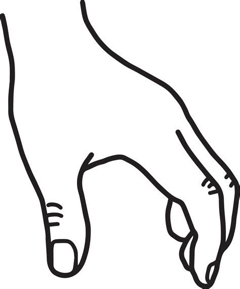 Hand Grabbing Blank Space Vector Illustration Sketch 3127310 Vector