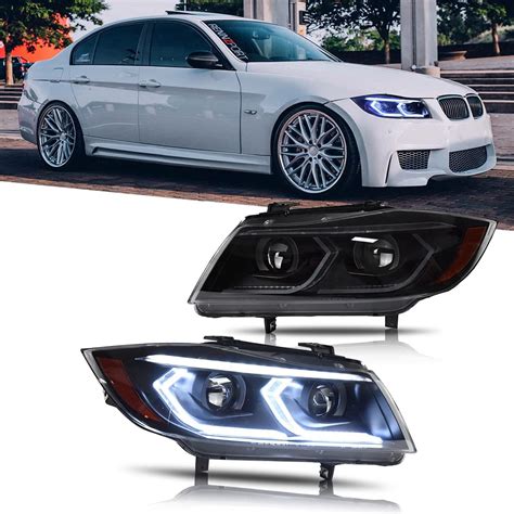 G2X Style V1 Angel Eye Projector Headlights For 06 11 BMW 45 OFF