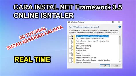 CARA INSTAL NET Framework 3 5 DI WINDOWS 10 ONLINE ISNTALER REAL TIME