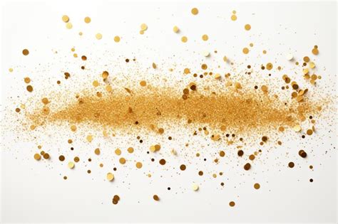 Premium Photo | Gold glitter on white background