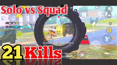 21 Kills Solo Vs Squad Pubg Mobile Full Rush Gameplay YouTube