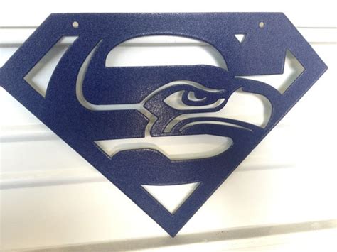 Seahawks Metal Art Sign Super Seahawk Superman By Metalartfever