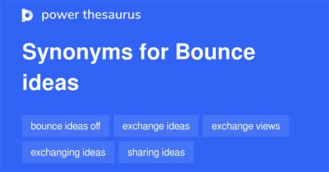 Bounce Ideas Synonyms 13 Similar Phrases