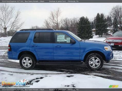 2010 Ford Explorer Xlt 4x4 Blue Flame Metallic Black Photo 2