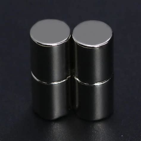 50 pièces 8x10 aimant néodyme 8mm x 10mm N35 NdFeB rond Super