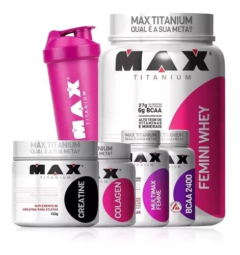 Combo Suplementação Completa Femini Whey Max Titanium