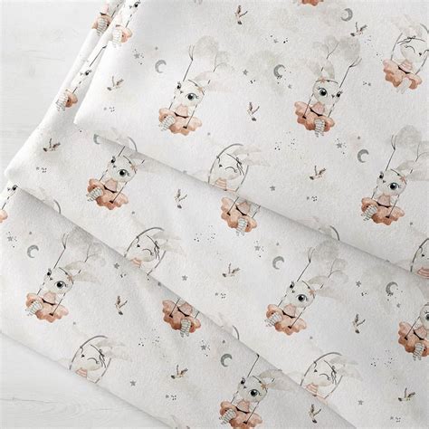 Lapins Sur Fond Blanc Tissu Coton Premium Lapins Lapins Dans Etsy France