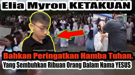 Peringatan Keras Elia Myron Kepada Yang Memnyembuhkan Orang Dalam Nama